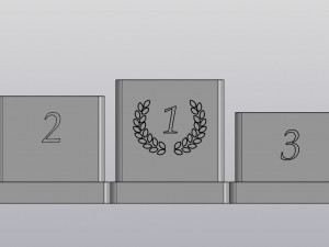 Prize podium Planter 3D Print Model