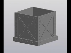 Fioriera in scatola di metallo Modello di stampa 3D