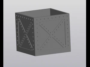 Metal box Planter 3D Print Model