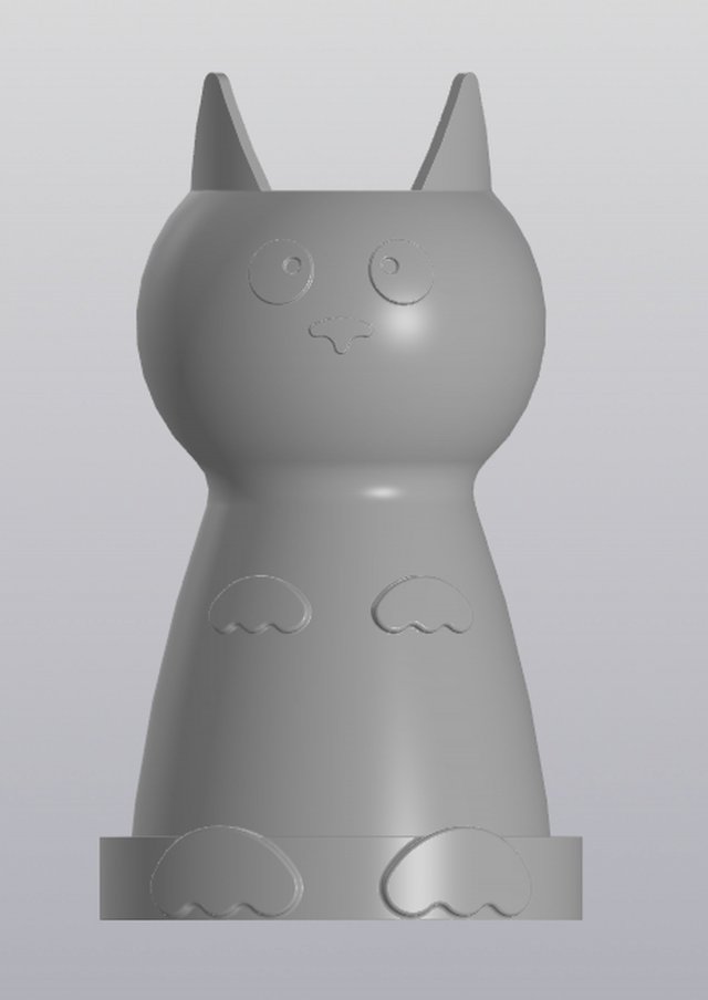 Funny cat Planter 3D प्रिंट मॉडल .c4d .max .obj .3ds .fbx .stl .blend 