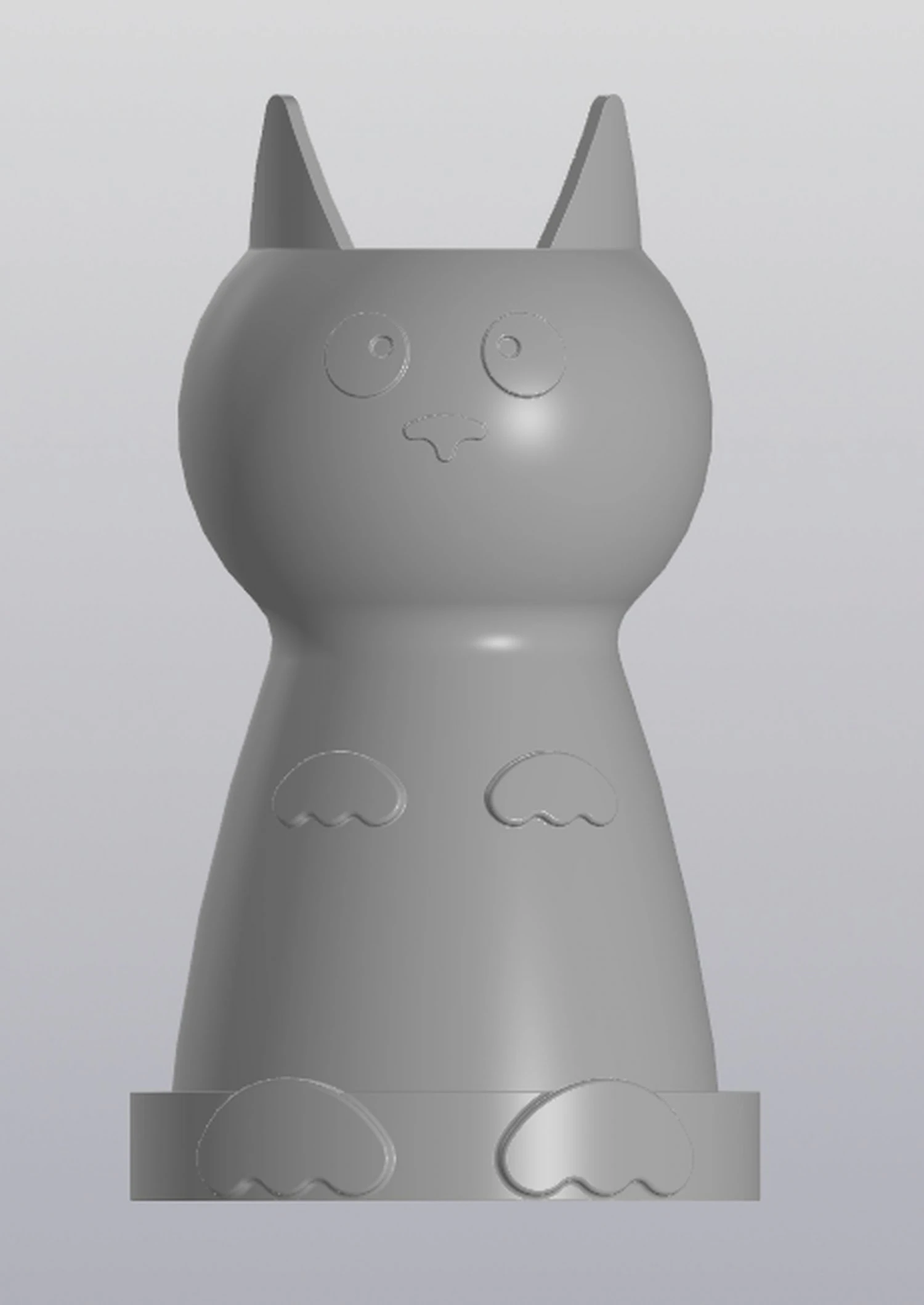 Funny cat Planter 3D Print Model .c4d .max .obj .3ds .fbx .stl .blend 