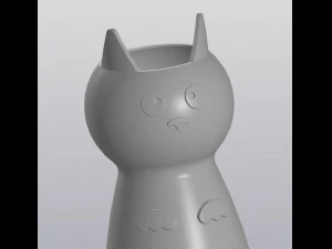 Funny cat Planter 3D Print Model