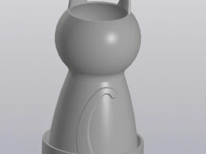 Funny cat Planter 3D Print Model