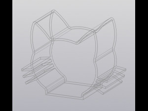 Hanging wall decor Holder fof small things Cat 3D 프린트 모델
