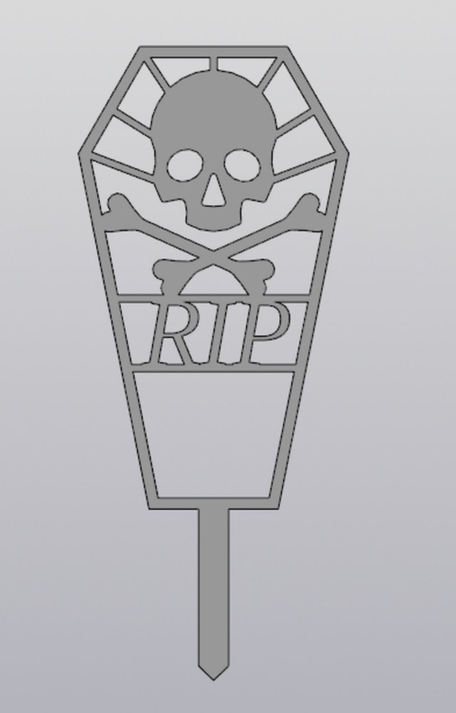 Trellis Planter Decoration Coffin and bones Modelo de impresión 3D .c4d .max .obj .3ds .fbx .stl .blend 