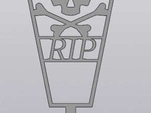 Trellis Planter Decoration Coffin and bones 3Dプリントモデル