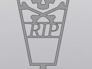 Caix&atilde;o e ossos para decora&ccedil;&atilde;o de plantador de treli&ccedil;a Modelo de Impressão 3D