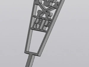 Trellis Planter Decoration Coffin and bones 3D Print Model