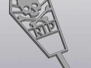 Trellis Planter Decoration Coffin and bones Modelo de impresión 3D