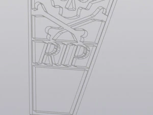 Trellis Planter Decoration Coffin and bones 3D Print Model