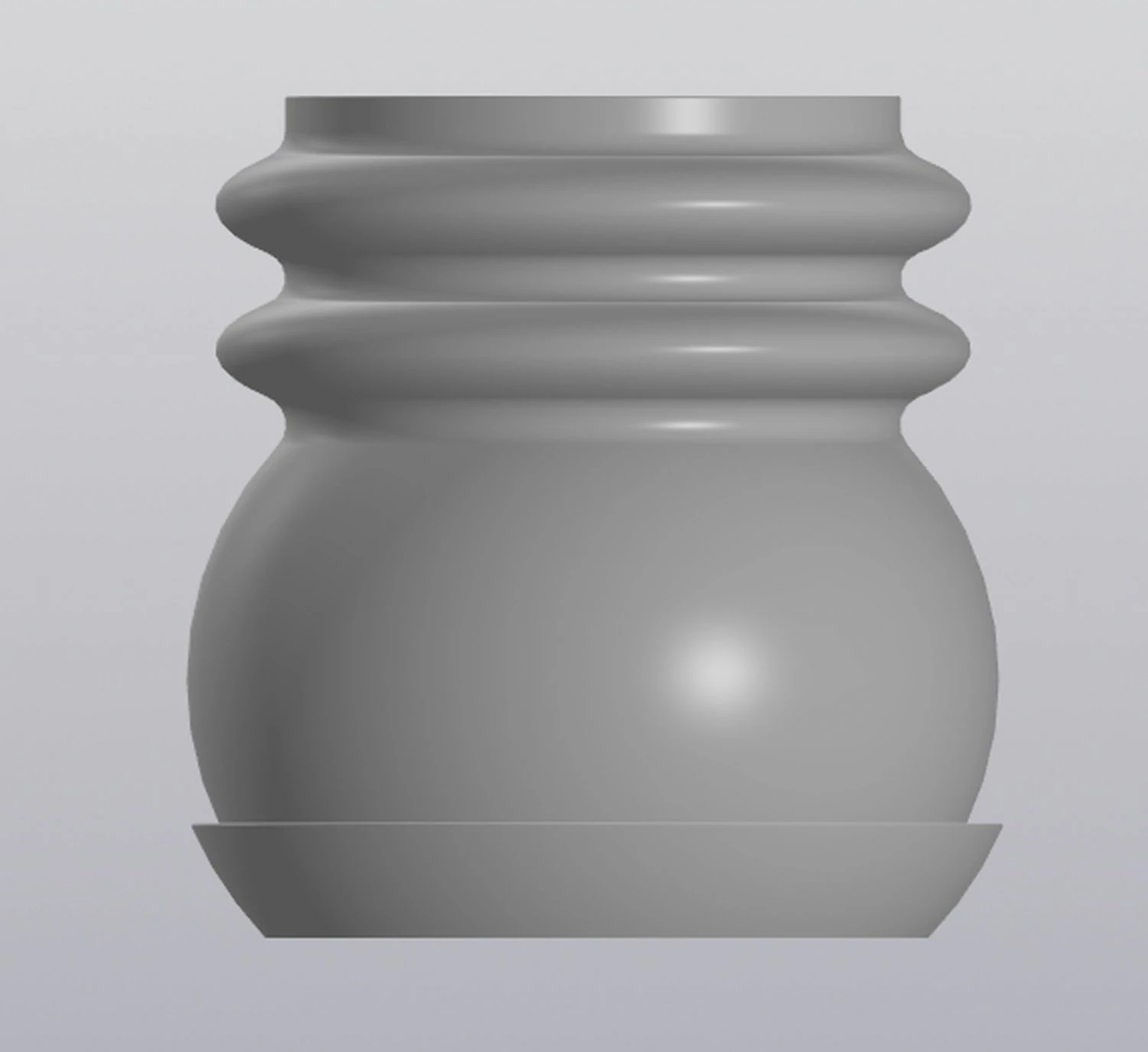 Elegant planter 3D Print Model .c4d .max .obj .3ds .fbx .stl .blend 