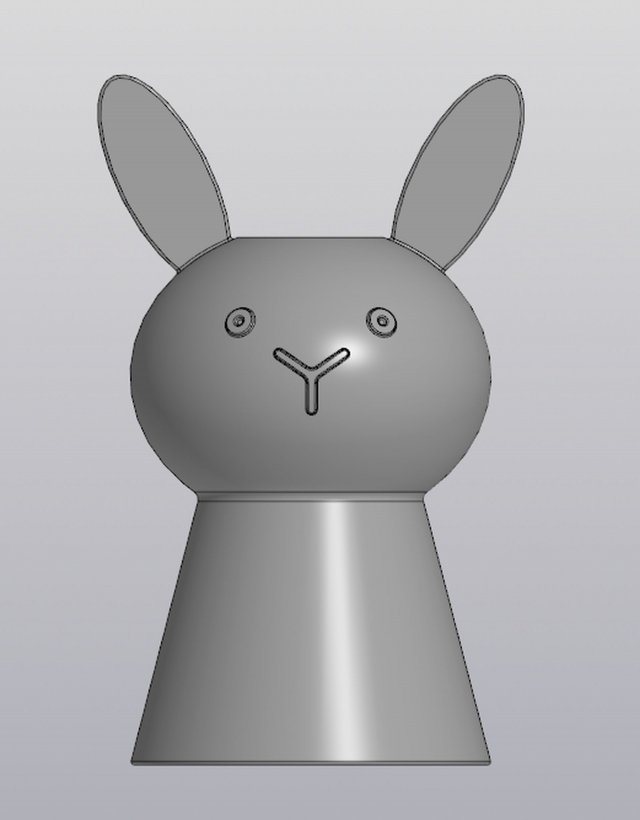 Vase Penholder Planter Rabbit Model do druku 3D .c4d .max .obj .3ds .fbx .stl .blend 