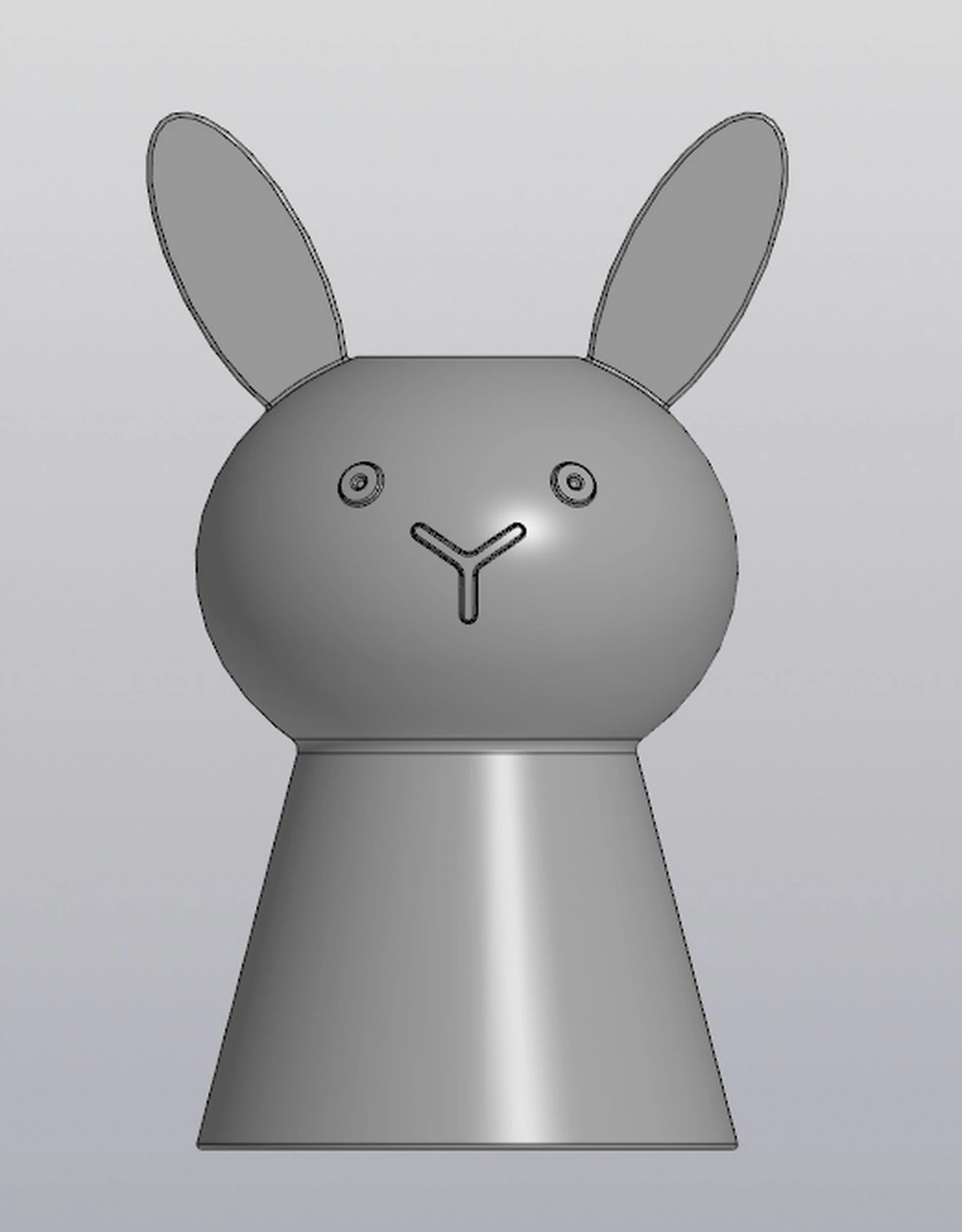 Vase Penholder Planter Rabbit 3D Print Model .c4d .max .obj .3ds .fbx .stl .blend