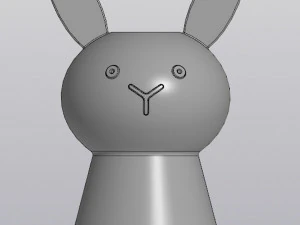 Vase Porte-Stylo Jardini&egrave;re Lapin Modèles 3D en vedette