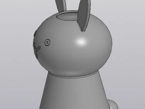 Vase Penholder Planter Rabbit 3D Print Model