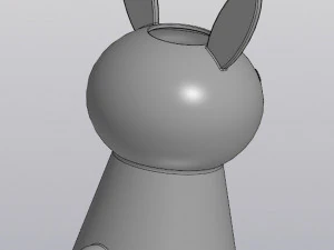 Vase Penholder Planter Rabbit 3D Print Model