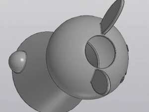 Vase Penholder Planter Rabbit 3D Print Model