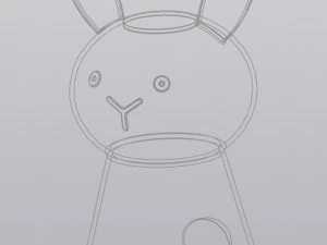 Vase Penholder Planter Rabbit 3D Print Model