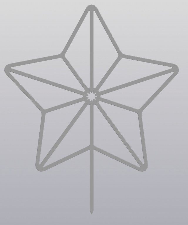 Trellis Planter Decoration Star 3D-printmodel .c4d .max .obj .3ds .fbx .stl .blend 