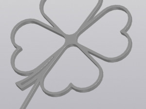 Trellis Planter Decoration Clover 3D Baskı Modeli