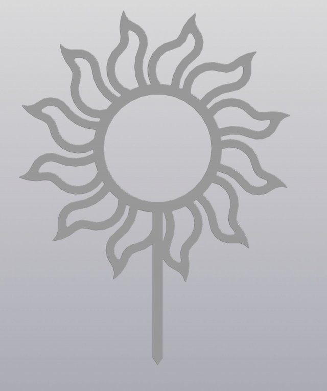 Trellis Planter Decoration Sun 3D 프린트 모델 .c4d .max .obj .3ds .fbx .stl .blend