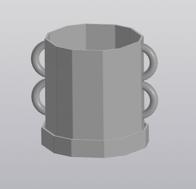Eared planter 3D Baskı Modeli .c4d .max .obj .3ds .fbx .stl .blend 