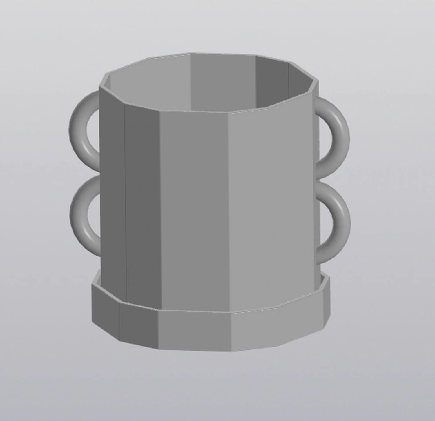 Eared planter 3D Print Model .c4d .max .obj .3ds .fbx .stl .blend