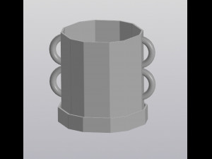 Eared planter 3Dプリントモデル