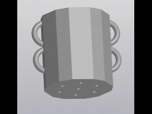 Eared planter 3D Print Model