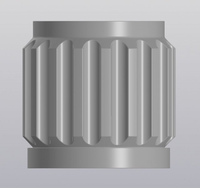 Ribbed planter Model Cetak 3D .c4d .max .obj .3ds .fbx .stl .blend