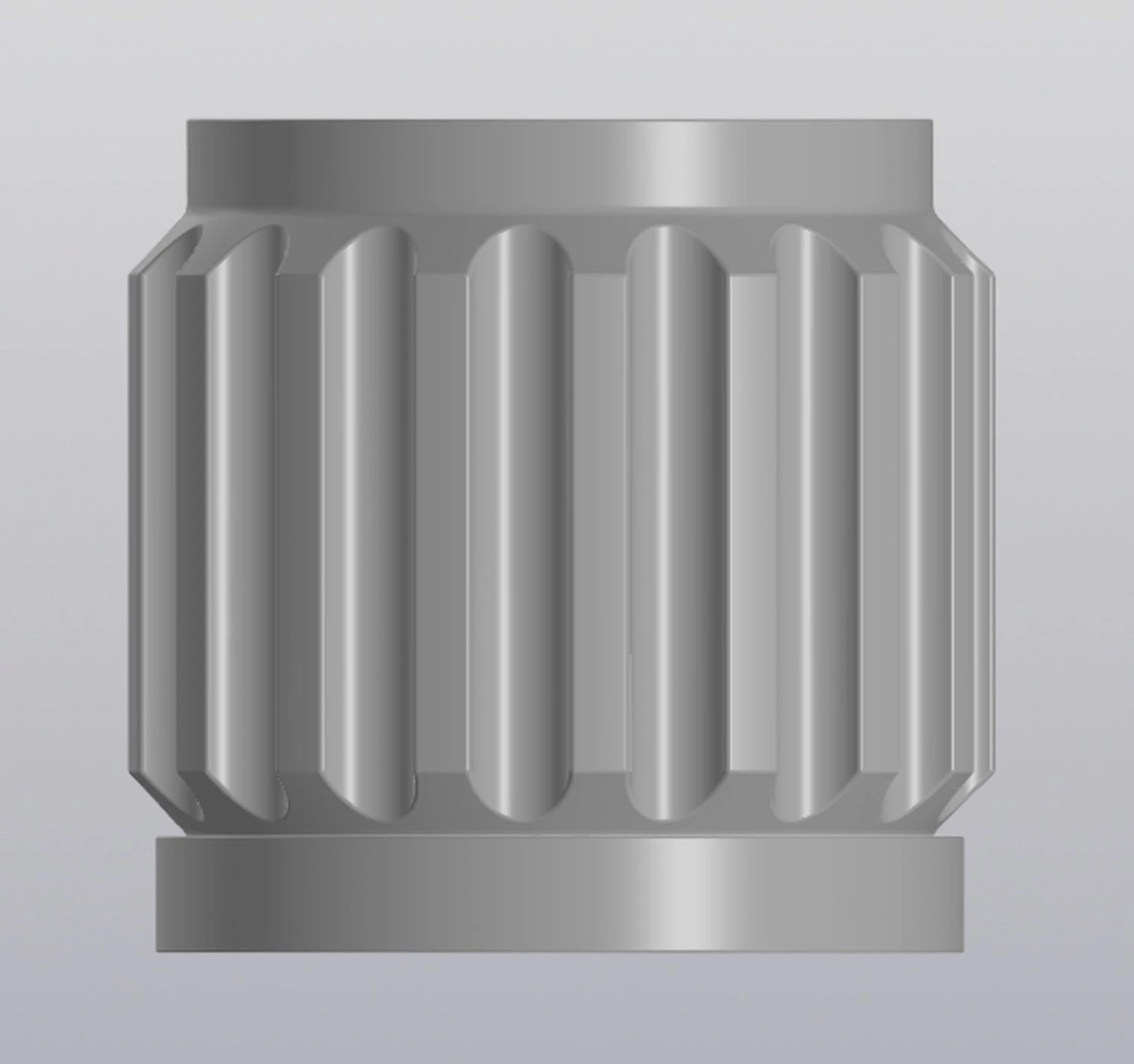 Ribbed planter 3D Print Model .c4d .max .obj .3ds .fbx .stl .blend 