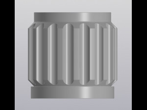 Ribbed planter Modèles 3D en vedette