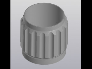 Ribbed planter Model Cetak 3D