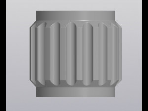 Ribbed planter Model Cetak 3D