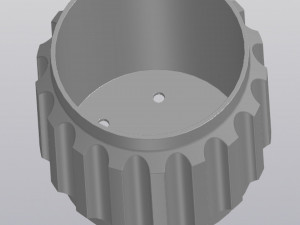 Ribbed planter Model Cetak 3D