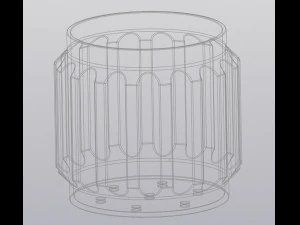 Ribbed planter 3D Print Model