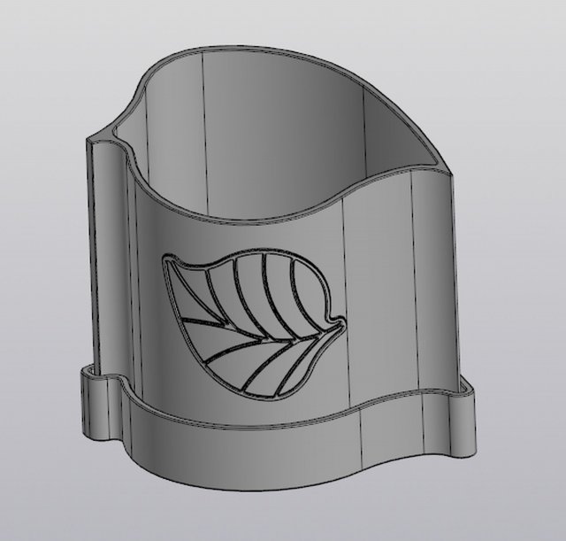Truncated planter Leaf Model do druku 3D .c4d .max .obj .3ds .fbx .stl .blend 