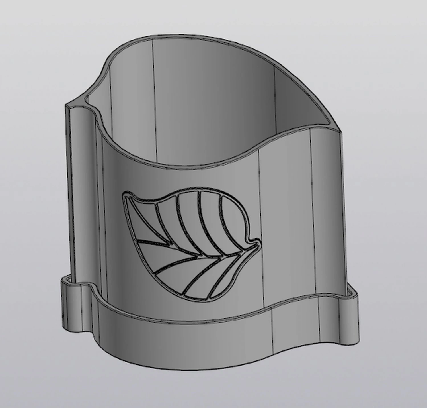 Truncated planter Leaf 3D Print Model .c4d .max .obj .3ds .fbx .stl .blend 