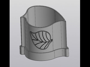 Truncated planter Leaf 3D Принт Модель
