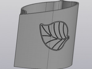 Truncated planter Leaf Model do druku 3D