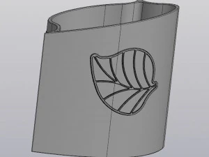 Truncated planter Leaf 3D Print Model