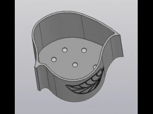Truncated planter Leaf 3D Print Model
