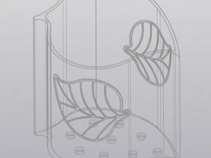 Truncated planter Leaf 3D Print Model