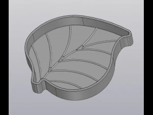 Truncated planter Leaf 3D Print Model