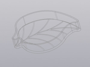 Truncated planter Leaf Model do druku 3D