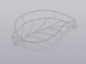 Truncated planter Leaf 3D Print Model