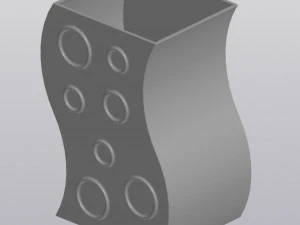 Vase Pencilholder Wave 3D Print Model