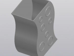Vase Pencilholder Wave 3D Print Model