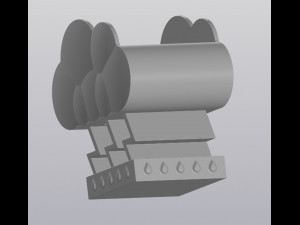 Thunder cloud planter 3D Print Model