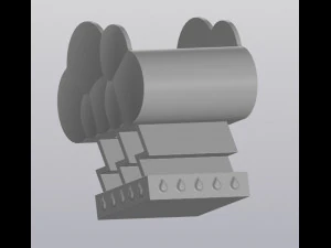 Thunder cloud planter 3D Print Model